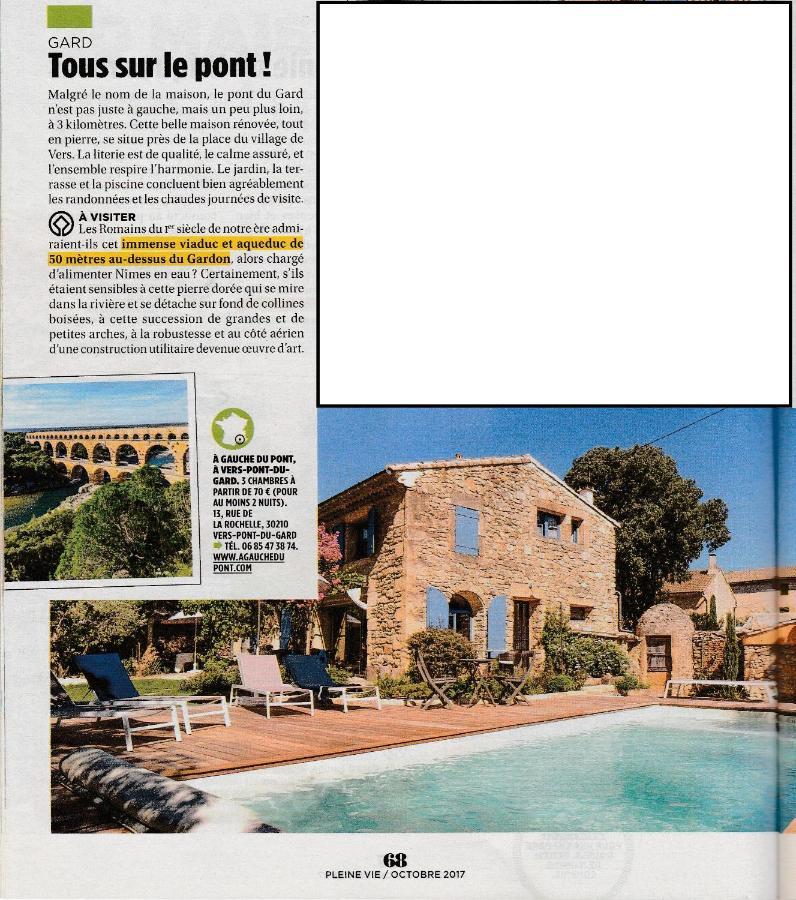 A Gauche Du Pont Hotel Vers Pont du Gard Ngoại thất bức ảnh